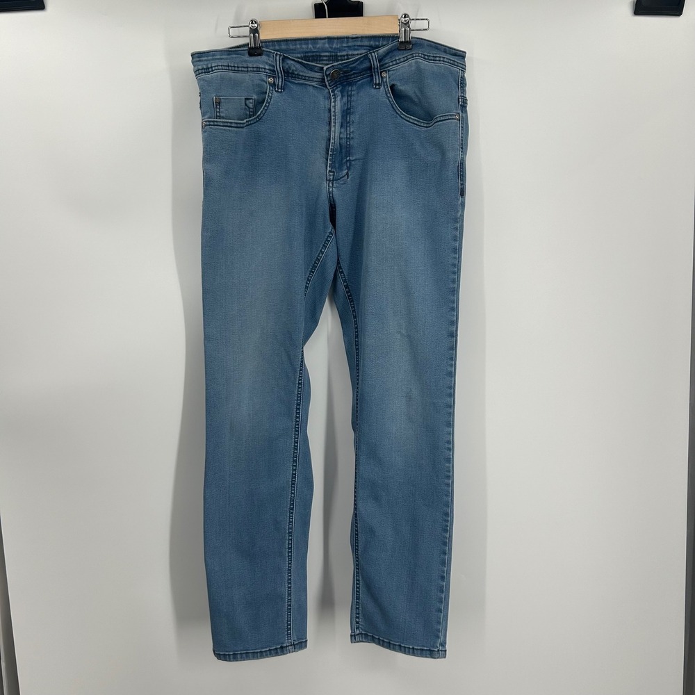 Buffalo David Bitton Axel Slim Stretch Jeans Mens 36x32 Medium Wash Blue Denim